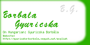 borbala gyuricska business card