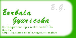 borbala gyuricska business card